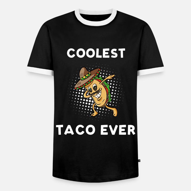 Coolest Taco Ever - Tacodesign - Men's Ringer Shirt - black/white