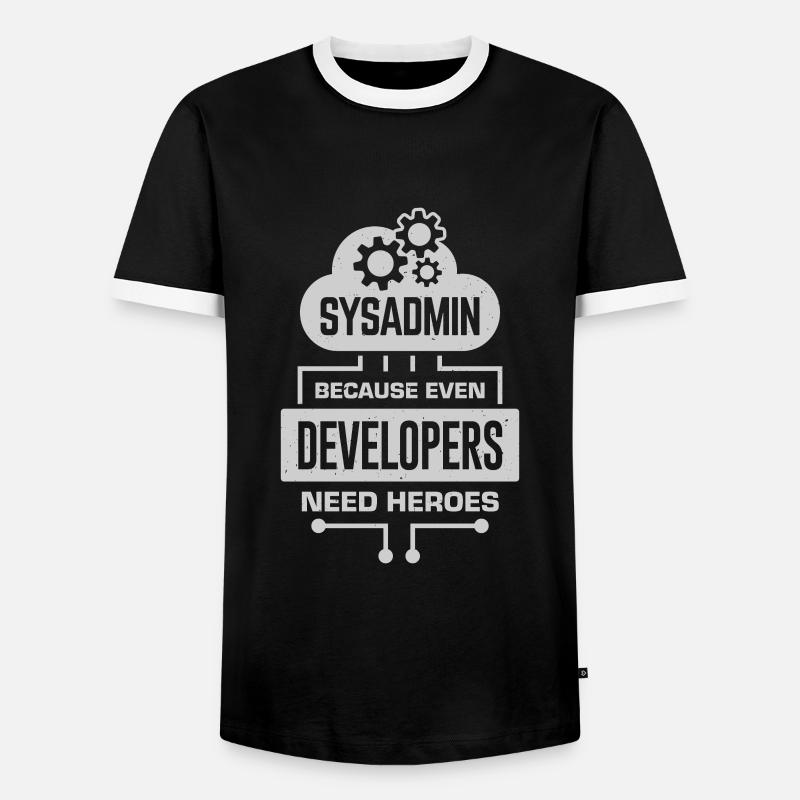 System Administrator Sysadmin Gift - Men's Ringer Shirt - black/white