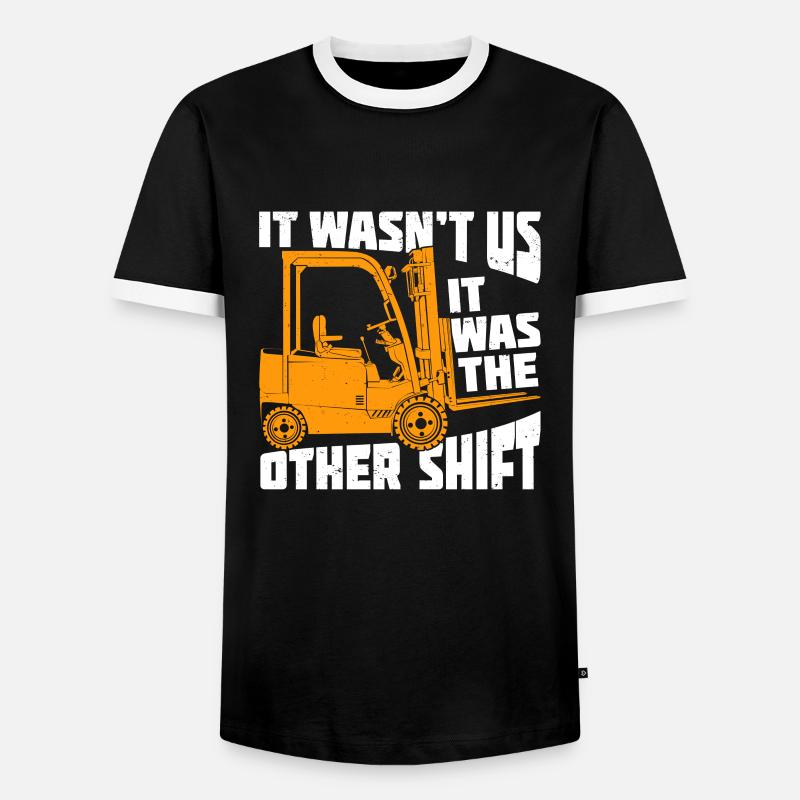 Gabelstapler Logistik Gabelstaplerfahrer Geschenk - Männer Kontrast-T-Shirt - Schwarz/Weiß