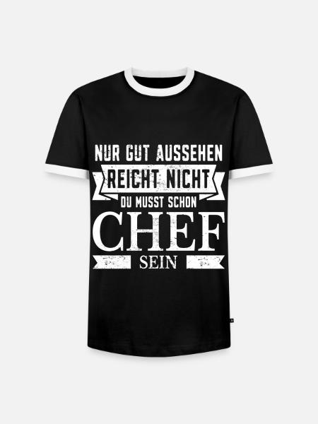 Chef Abteilungsleiter Schaf Boss - Männer Kontrast-T-Shirt - Schwarz/Weiß