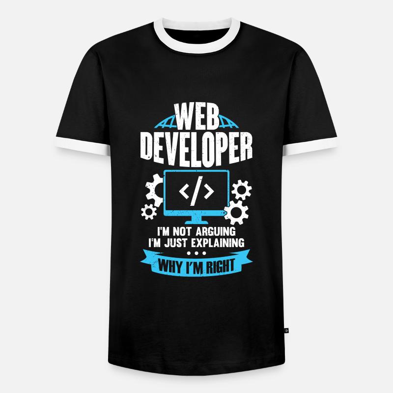 Lustiges Webdesign Beruf Webdesigner Geschenk - Männer Kontrast-T-Shirt - Schwarz/Weiß