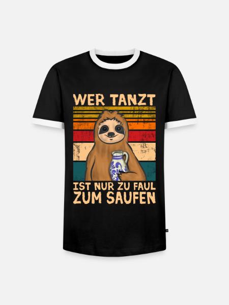 Hessen Frankfurt Apfelwein - Männer Kontrast-T-Shirt - Schwarz/Weiß