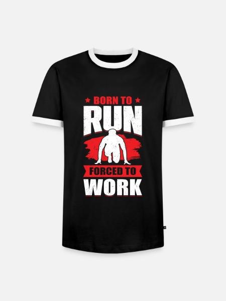 Sprint Sprinter Kurzstreckenlauf Geschenk - Männer Kontrast-T-Shirt - Schwarz/Weiß