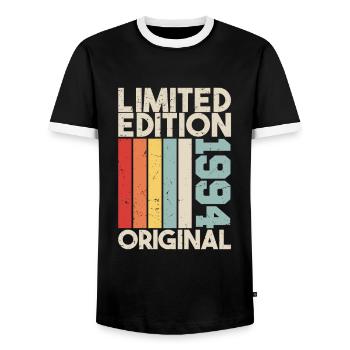 1994 - Limited Edition Birthday Gift 1994 Original - Männer Kontrast-T-Shirt - Schwarz/Weiß - Vorne - AI Model Female 172 light (172cm) & AI Model Male 178 light (178cm)