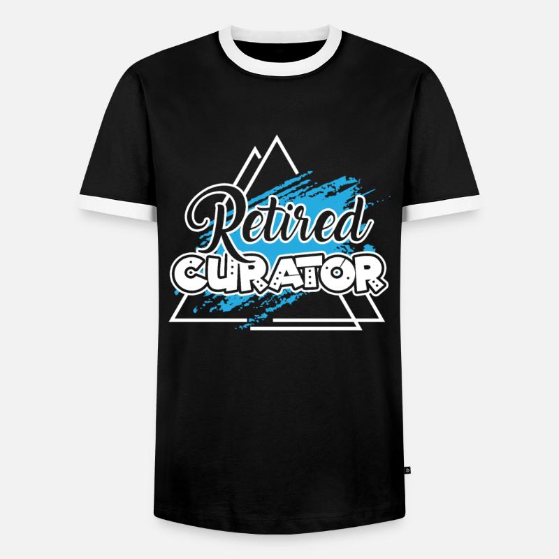 Curator Retired Curator - Men's Ringer Shirt - black/white
