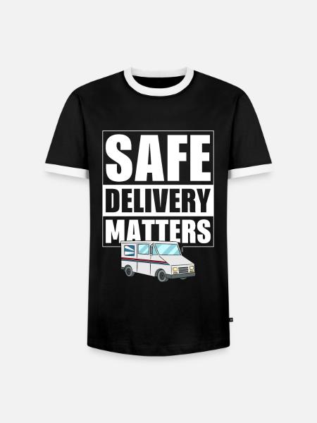 Ländlicher Postanbieter - Männer Kontrast-T-Shirt - Schwarz/Weiß