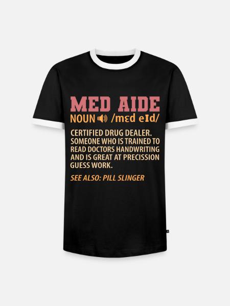 Medication Aide Med Aide - Männer Kontrast-T-Shirt - Schwarz/Weiß
