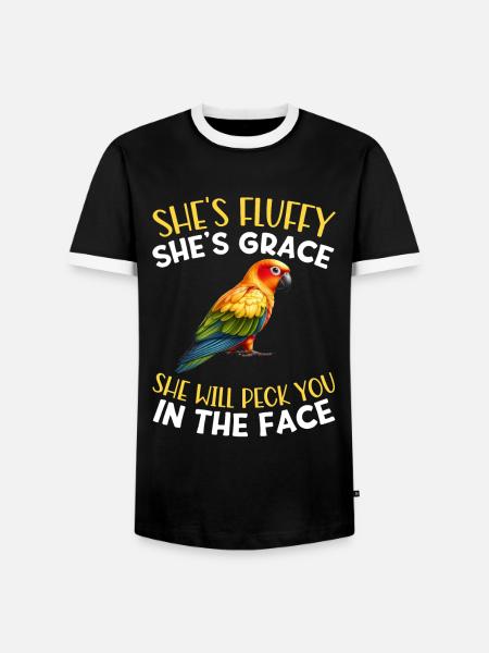 Sun conure - Männer Kontrast-T-Shirt - Schwarz/Weiß