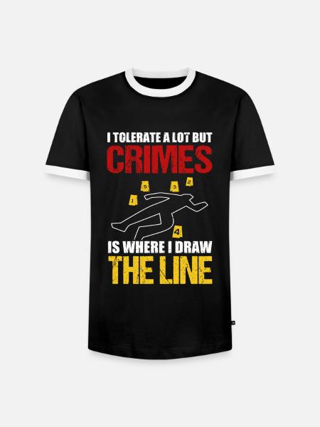 Crime scene investigator - Männer Kontrast-T-Shirt - Schwarz/Weiß