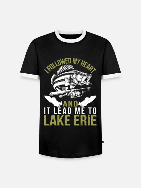 Walleye Fishing - Männer Kontrast-T-Shirt - Schwarz/Weiß