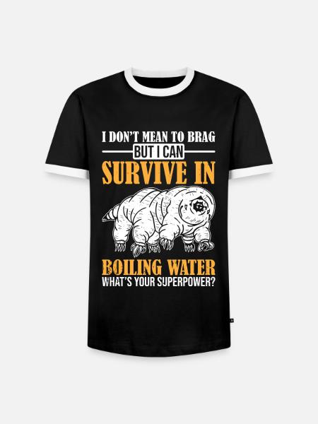 Tardigrade Microbiology waterbear - Männer Kontrast-T-Shirt - Schwarz/Weiß