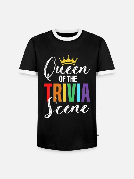 Trivia queen - Männer Kontrast-T-Shirt - Schwarz/Weiß