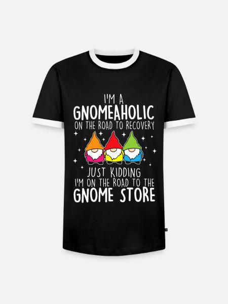 Gnomes - Männer Kontrast-T-Shirt - Schwarz/Weiß