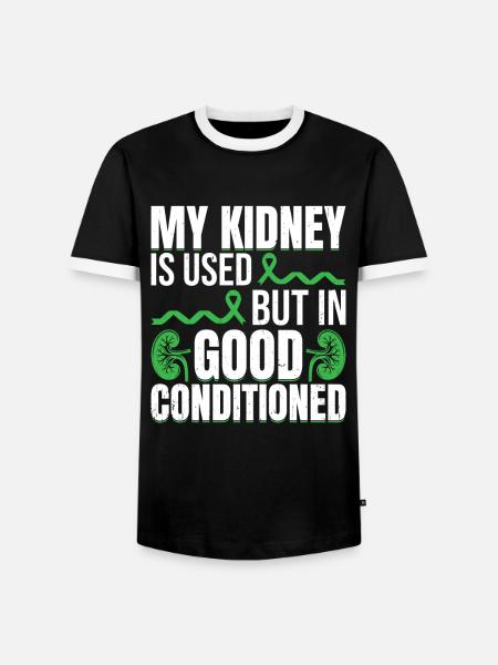 Kidney Donor - Männer Kontrast-T-Shirt - Schwarz/Weiß