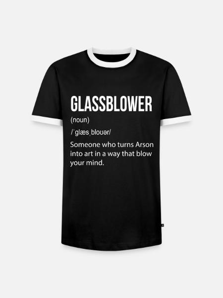 Glass blowing Glassblower - Männer Kontrast-T-Shirt - Schwarz/Weiß