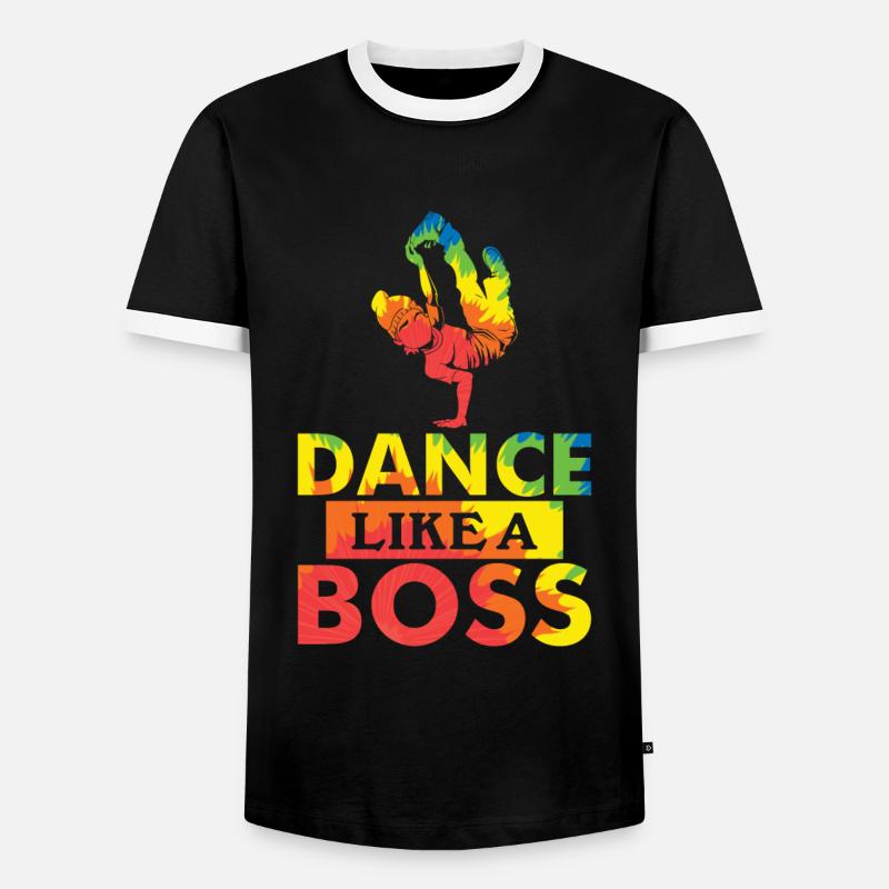 Breakdance - Männer Kontrast-T-Shirt - Schwarz/Weiß