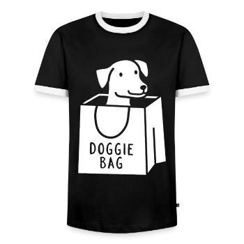 Doggie Bag - T-shirt contrasté Homme - noir/blanc - Devant - AI Model Female 172 light (172cm) & AI Model Male 178 light (178cm)
