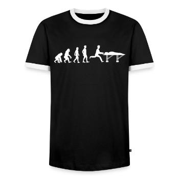 Service de sauvetage ambulancier paramédical - T-shirt contrasté Homme - noir/blanc - Devant - AI Model Female 172 light (172cm) & AI Model Male 178 light (178cm)