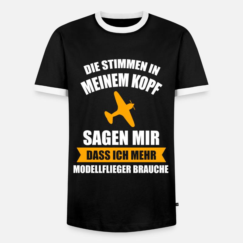 Modellflug Modellbau Modellbauer Geschenk - Männer Kontrast-T-Shirt - Schwarz/Weiß