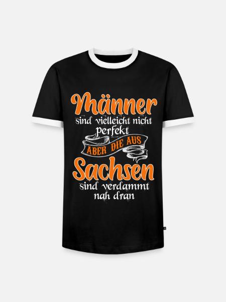 Sachsen Dresden Ostalgie Geschenk - Männer Kontrast-T-Shirt - Schwarz/Weiß