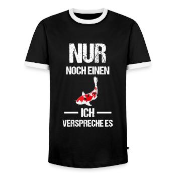 Koi Fisch Kois Geschenk - Männer Kontrast-T-Shirt - Schwarz/Weiß - Vorne - AI Model Female 172 light (172cm) & AI Model Male 178 light (178cm)