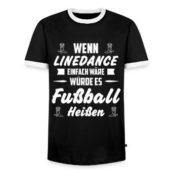 Linedance Line Dance Western Geschenk & Tanzgruppe - Männer Kontrast-T-Shirt - Schwarz/Weiß - Vorne - AI Model Female 172 light (172cm) & AI Model Male 178 light (178cm)