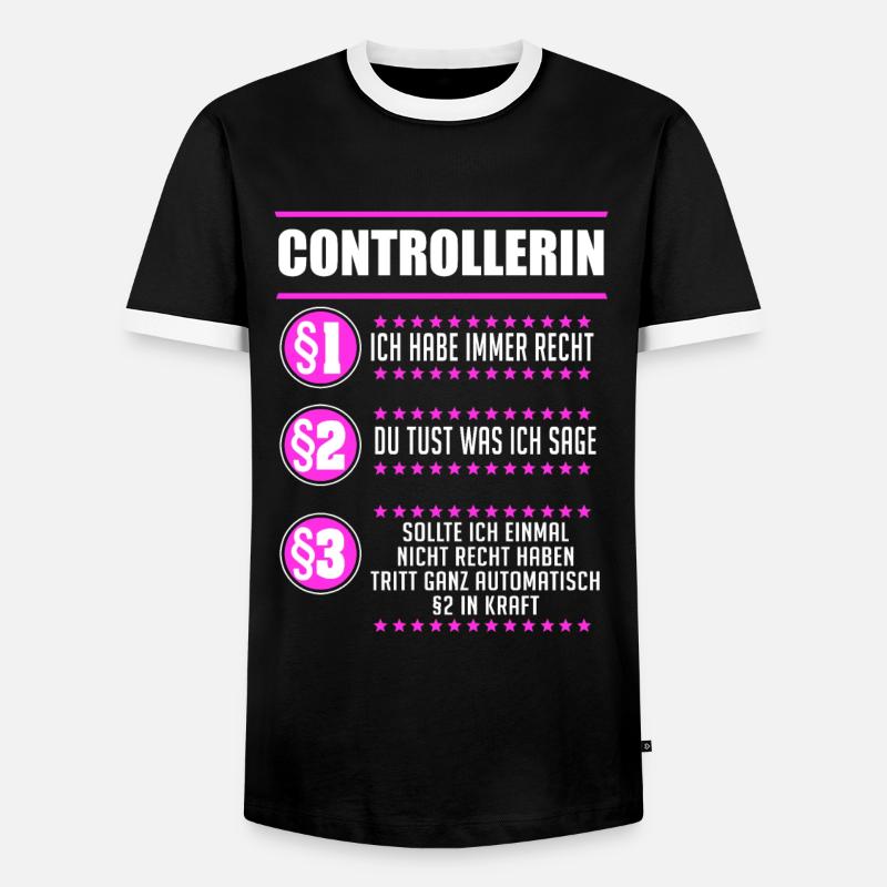 Controllerin Finanzen Controller Geschenk - Männer Kontrast-T-Shirt - Schwarz/Weiß