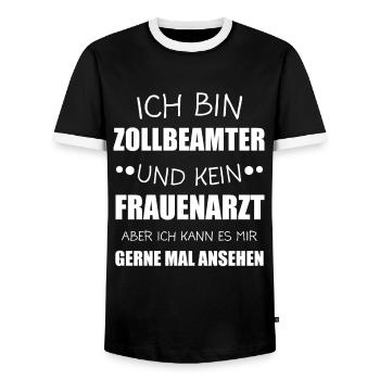Zollbeamter Zoll Zollbeamte Geschenk - Männer Kontrast-T-Shirt - Schwarz/Weiß - Vorne - AI Model Female 172 light (172cm) & AI Model Male 178 light (178cm)