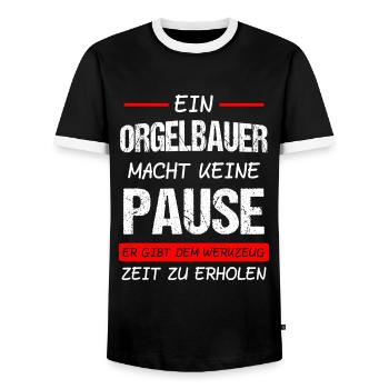 Orgelbauer Orgelbau Orgel Geschenk - Männer Kontrast-T-Shirt - Schwarz/Weiß - Vorne - AI Model Female 172 light (172cm) & AI Model Male 178 light (178cm)