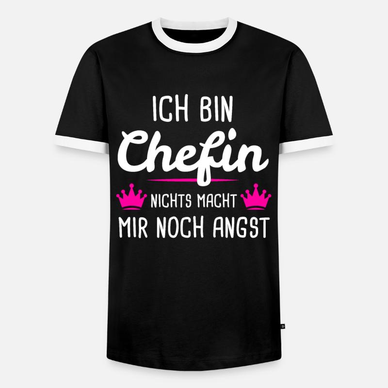 Chefin Chef Vorgesetzte Geschenk - Männer Kontrast-T-Shirt - Schwarz/Weiß