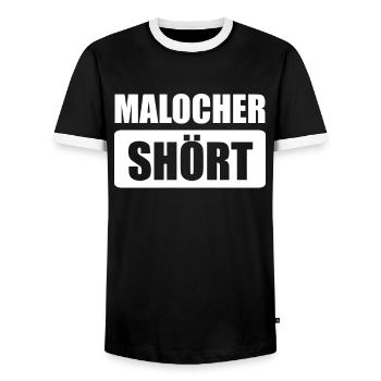 Malocher Shört Ruhrpott Ruhrgebiet Geschenk - Männer Kontrast-T-Shirt - Schwarz/Weiß - Vorne - AI Model Female 172 light (172cm) & AI Model Male 178 light (178cm)
