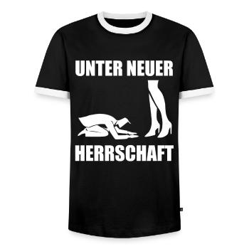 Junggesellenabschied Junggeselle JGA Geschenk - Männer Kontrast-T-Shirt - Schwarz/Weiß - Vorne - AI Model Female 172 light (172cm) & AI Model Male 178 light (178cm)