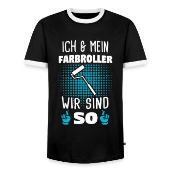 Maler Lackierer Malermeister Geschenk - Männer Kontrast-T-Shirt - Schwarz/Weiß - Vorne - AI Model Female 172 light (172cm) & AI Model Male 178 light (178cm)