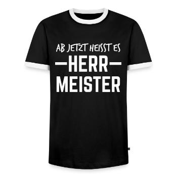 Meister 2020 Meisterprüfung Dachdecker Geschenk - Männer Kontrast-T-Shirt - Schwarz/Weiß - Vorne - AI Model Female 172 light (172cm) & AI Model Male 178 light (178cm)