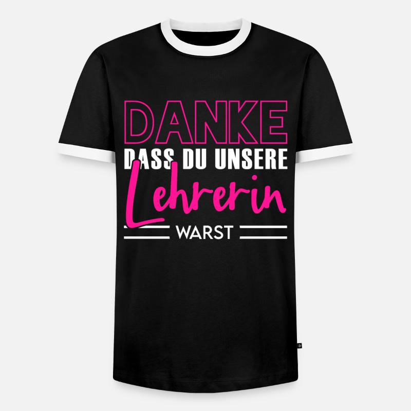 Lehrerin Abschied Lehrer Geschenk - Männer Kontrast-T-Shirt - Schwarz/Weiß