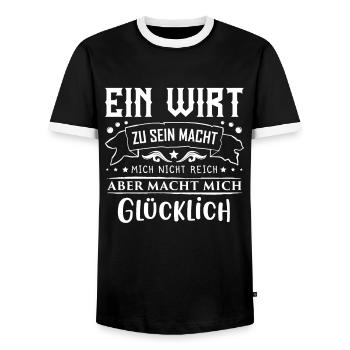 Wirt Betriebswirt Gastwirt Geschenk - Männer Kontrast-T-Shirt - Schwarz/Weiß - Vorne - AI Model Female 172 light (172cm) & AI Model Male 178 light (178cm)
