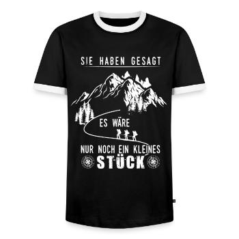 Wandern Wanderer Gebirge Geschenk - Männer Kontrast-T-Shirt - Schwarz/Weiß - Vorne - AI Model Female 172 light (172cm) & AI Model Male 178 light (178cm)