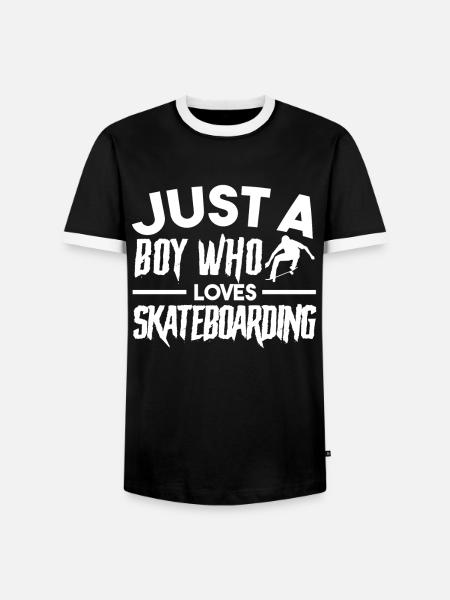 Skateboarding Boy Skateboarding Geschenk - Männer Kontrast-T-Shirt - Schwarz/Weiß
