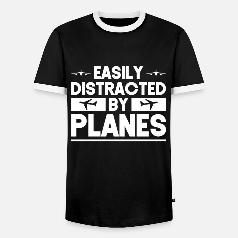 Flugzeuge Flugzeug Pilot Geschenk - Männer Kontrast-T-Shirt - Schwarz/Weiß