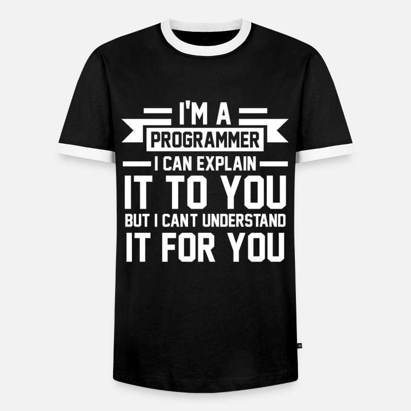 Programmer Programmer Programming Geschenk - Männer Kontrast-T-Shirt - Schwarz/Weiß