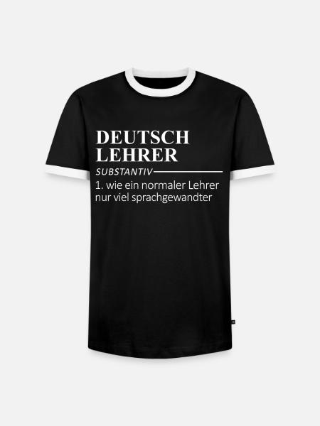 Deutsch Lehrer Lehrer Definition Geschenk - Männer Kontrast-T-Shirt - Schwarz/Weiß