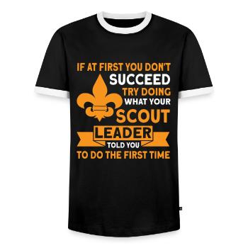 Scout scout coach cadeau - T-shirt contrasté Homme - noir/blanc - Devant - AI Model Female 172 light (172cm) & AI Model Male 178 light (178cm)
