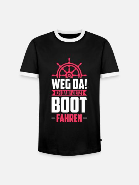 Bootsführerschein Motorboot Geschenk - Männer Kontrast-T-Shirt - Schwarz/Weiß
