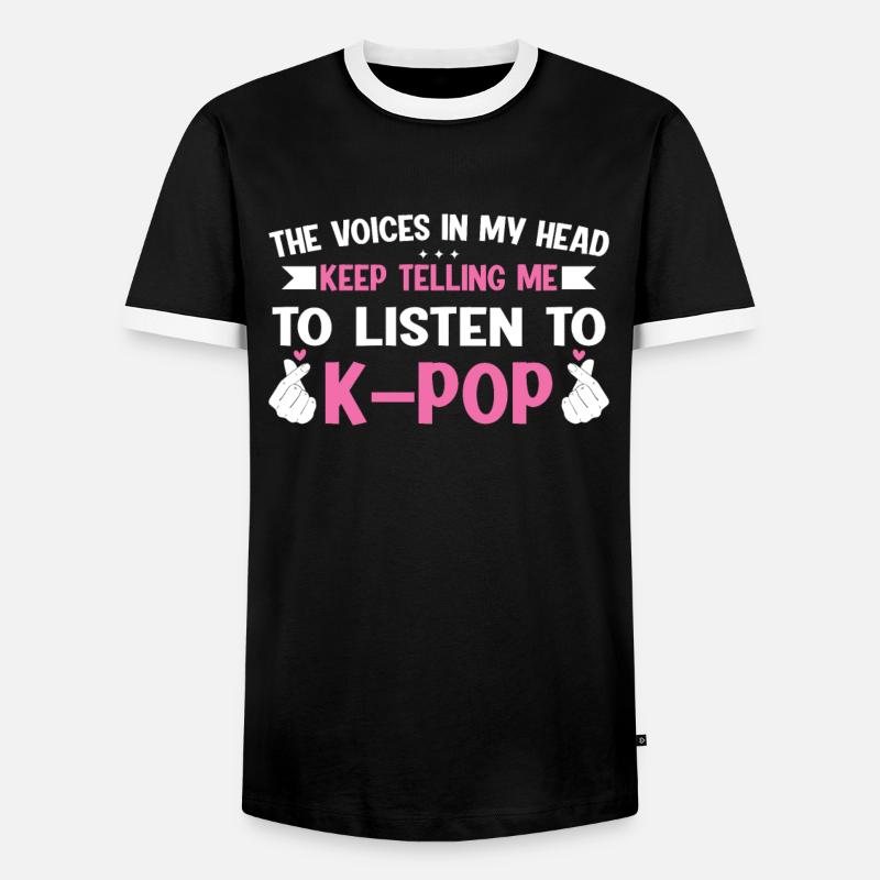 K-Pop K-Pop Gift - Men's Ringer Shirt - black/white