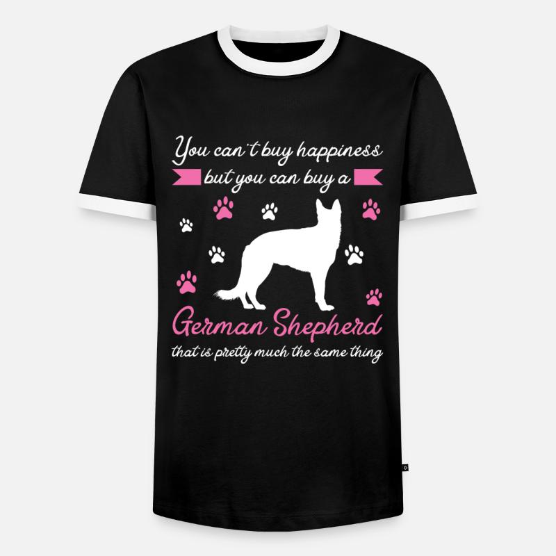 German Shepherd German Shepherd - Men's Ringer Shirt - black/white