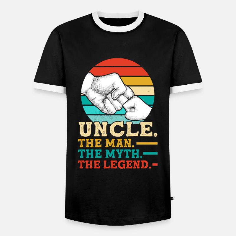 Uncle uncle gift - Men's Ringer Shirt - black/white