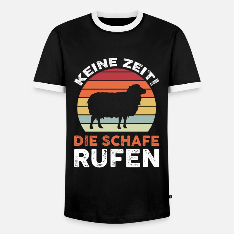 Schafe Schaf Schäfer Geschenk - Männer Kontrast-T-Shirt - Schwarz/Weiß
