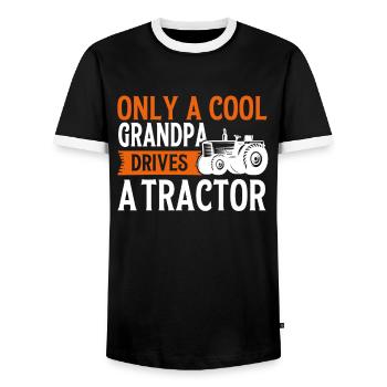 Traktor Opa Traktoren Geschenk - Männer Kontrast-T-Shirt - Schwarz/Weiß - Vorne - AI Model Female 172 light (172cm) & AI Model Male 178 light (178cm)