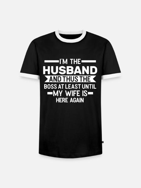 Ehemann Ehemann Familie Geschenk - Männer Kontrast-T-Shirt - Schwarz/Weiß