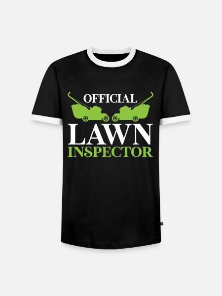Lawn Mower Lawn Mowing Gift - Men's Ringer Shirt - black/white